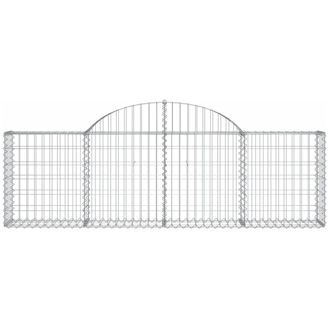 Gabioner bågformade 9 st galvaniserat järn vidaXL 200 x 30 x 60/80 cm – bild 4