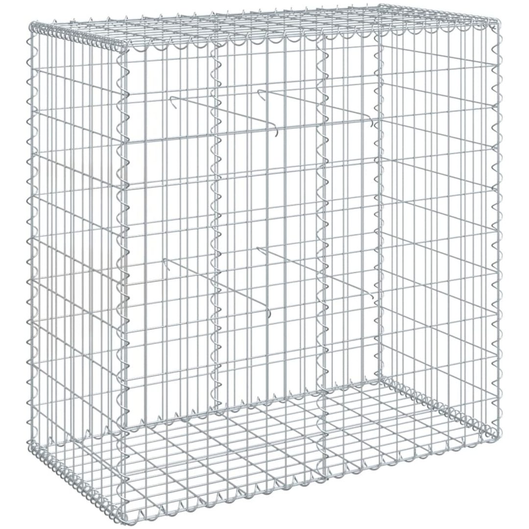 Gabionkorg med skydd galvaniserat järn vidaXL 100 x 50 x 100 cm – bild 2