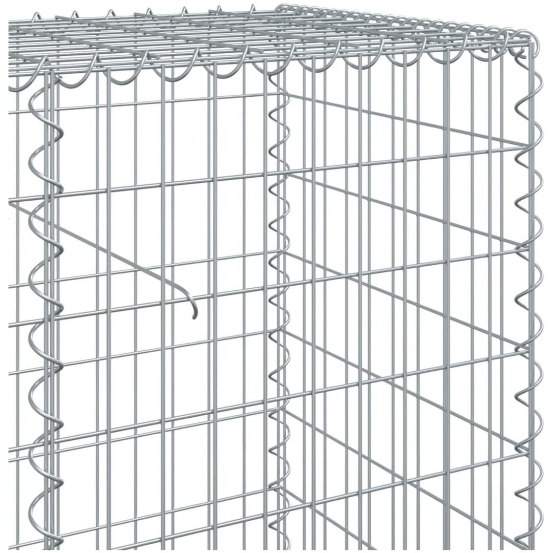 Gabionkorg med skydd galvaniserat järn vidaXL 100 x 50 x 100 cm – bild 6