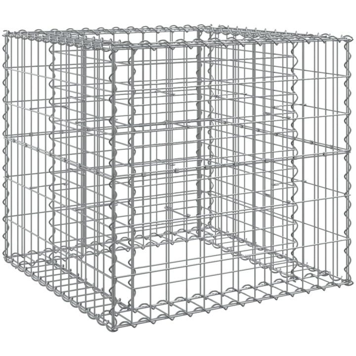 Gabionkorg silver 70x70x65 cm galvaniserat järn vidaXL – bild 2