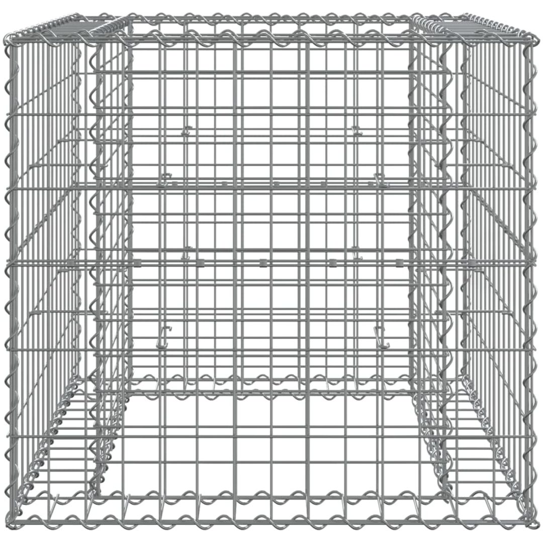 Gabionkorg silver 70x70x65 cm galvaniserat järn vidaXL – bild 3