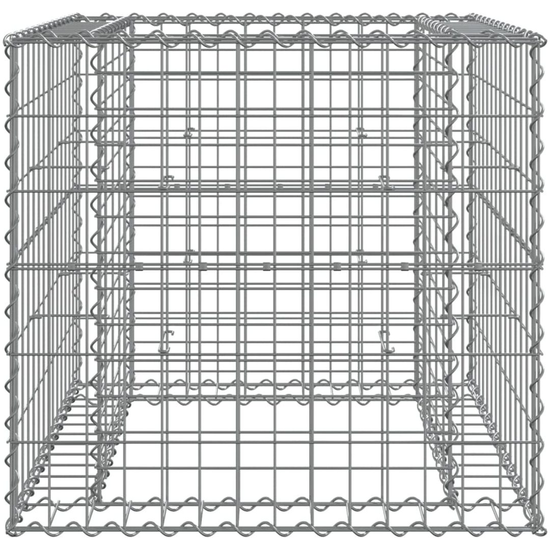 Gabionkorg silver 70x70x65 cm galvaniserat järn vidaXL – bild 4