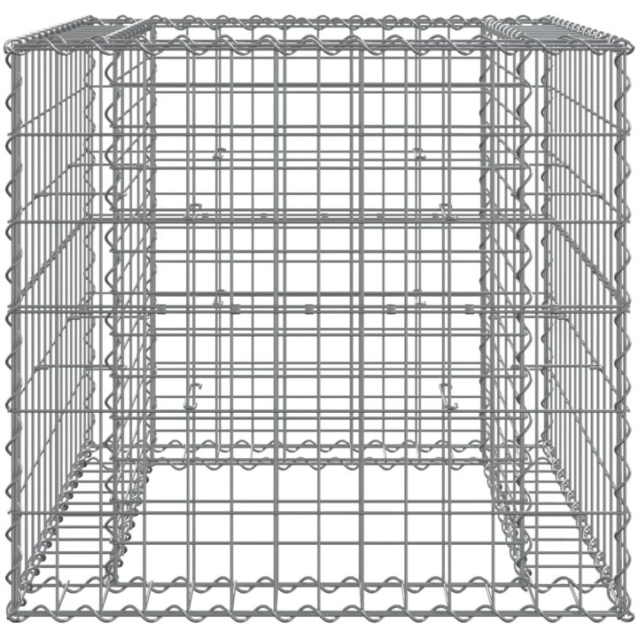Gabionkorg silver 70x70x65 cm galvaniserat järn vidaXL – bild 4