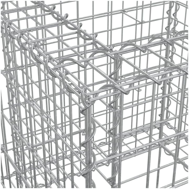 Gabionkorg silver 70x70x65 cm galvaniserat järn vidaXL – bild 6