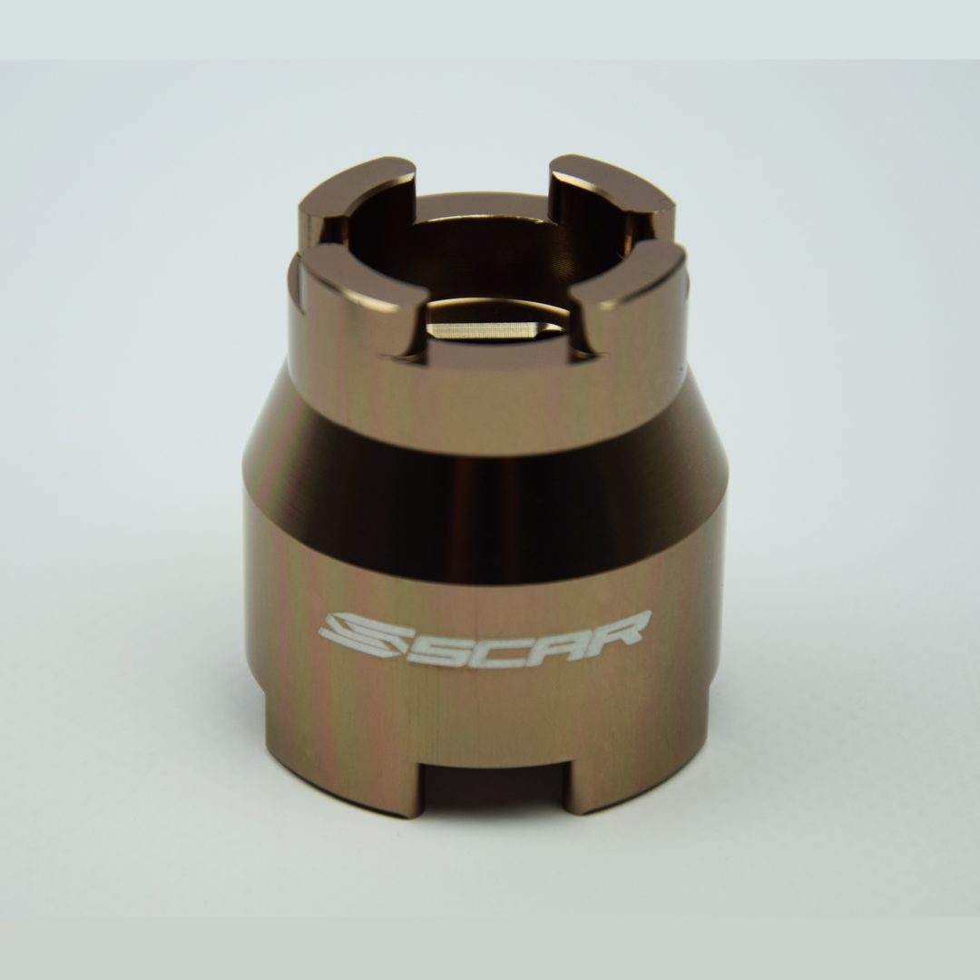 Gaffelkapsnyckel Anodiserad/mässing SCAR – bild 2