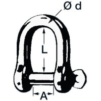 Galvanized shackle 10 mm
