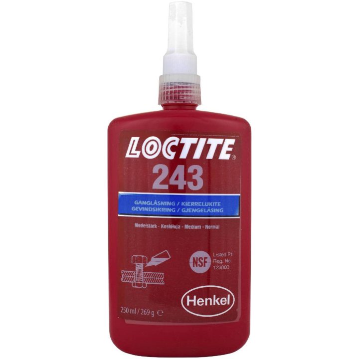 Gänglåsning medelstark 243 LOCTITE GÄNGLÅSNING NORM. OLJA 243 5ML – bild 2