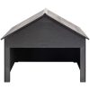 Garage för gräsklippare grå 80x80x70 cm WPC vidaXL – miniatyr 2