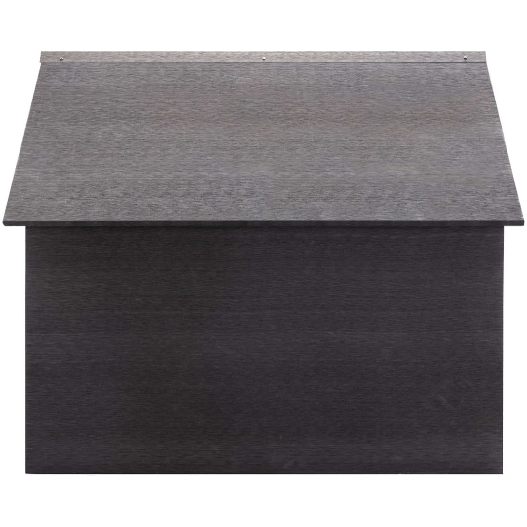 Garage för gräsklippare grå 80x80x70 cm WPC vidaXL – bild 3