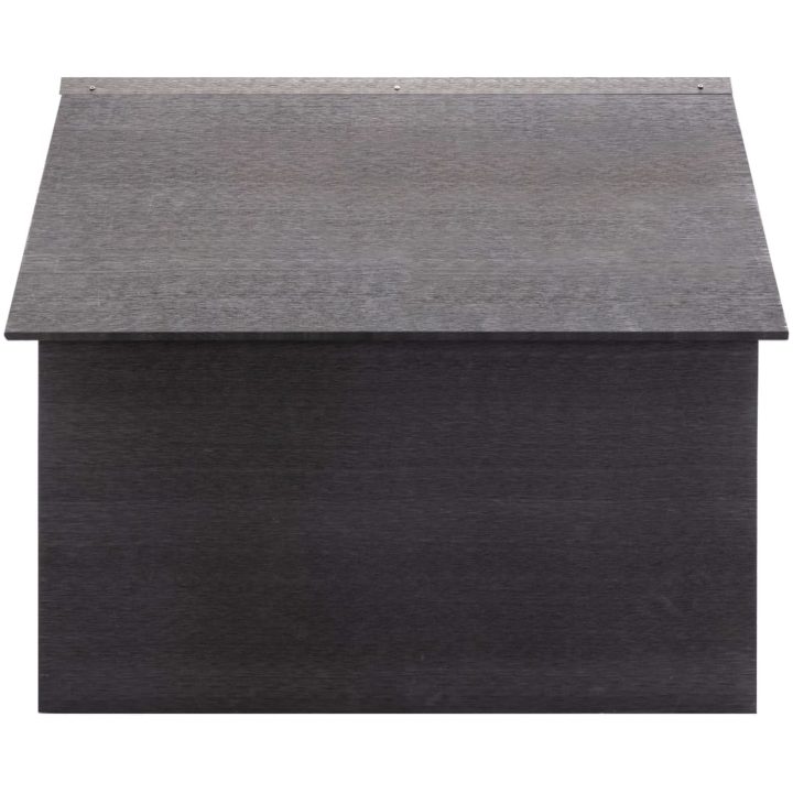 Garage för gräsklippare grå 80x80x70 cm WPC vidaXL – bild 3