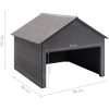 Garage för gräsklippare grå 80x80x70 cm WPC vidaXL – miniatyr 6