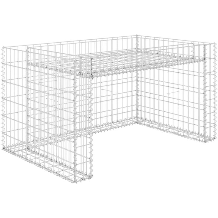 Garage för gräsklippare och blombädd 110x80x60 cm ståltråd vidaXL – bild 2