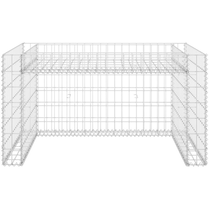 Garage för gräsklippare och blombädd 110x80x60 cm ståltråd vidaXL – bild 3