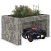 Garage för gräsklippare och blombädd 110x80x60 cm ståltråd vidaXL – miniatyr 1