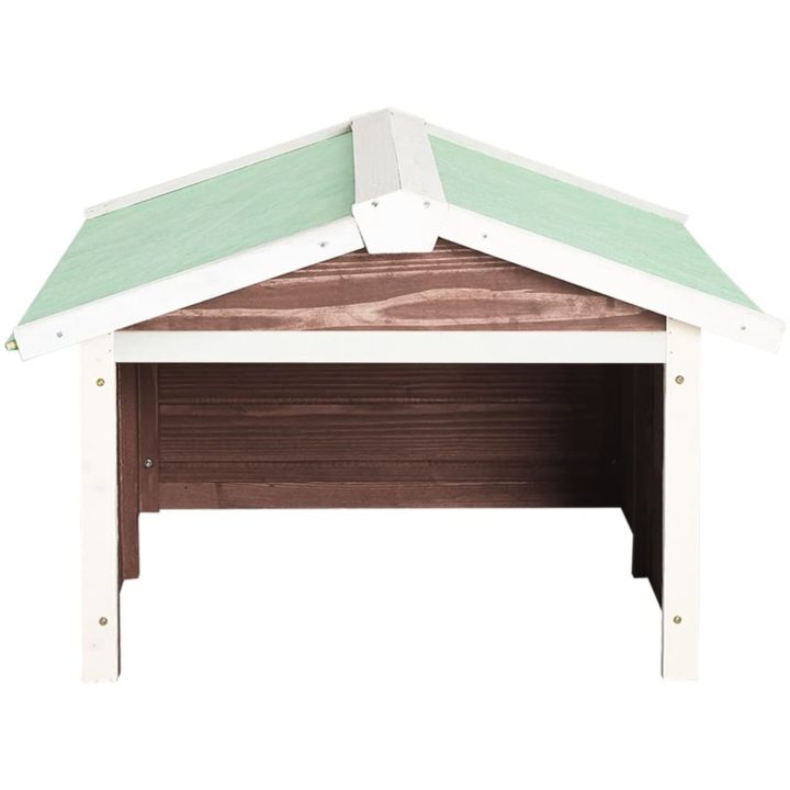 Garage för robotgräsklippare 72x87x50 cm mocca och vit granträ vidaXL – bild 4