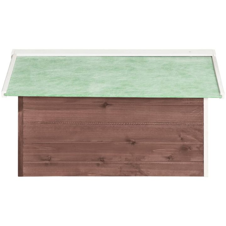Garage för robotgräsklippare 72x87x50 cm mocca och vit granträ vidaXL – bild 6