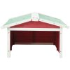 Garage för robotgräsklippare 72x87x50 cm röd och vit granträ vidaXL – miniatyr 4