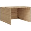 Garage för robotgräsklippare beige 86x90x52/57 cm konstrotting vidaXL – miniatyr 2