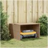 Garage för robotgräsklippare beige 86x90x52/57 cm konstrotting vidaXL – miniatyr 3