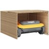 Garage för robotgräsklippare beige 86x90x52/57 cm konstrotting vidaXL – miniatyr 4