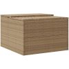 Garage för robotgräsklippare beige 86x90x52/57 cm konstrotting vidaXL – miniatyr 7