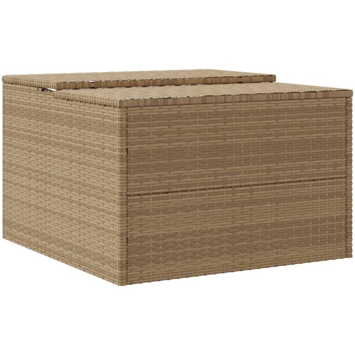 Garage för robotgräsklippare beige 86x90x52/57 cm konstrotting vidaXL – bild 7