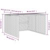 Garage för robotgräsklippare beige 86x90x52/57 cm konstrotting vidaXL – miniatyr 10