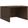 Garage för robotgräsklippare brun 86x90x52/57 cm konstrotting vidaXL – miniatyr 2