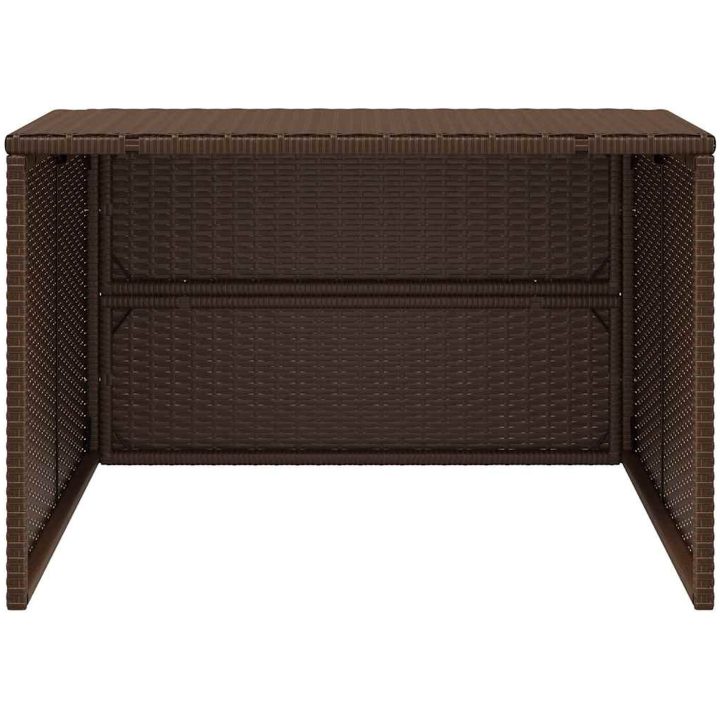 Garage för robotgräsklippare brun 86x90x52/57 cm konstrotting vidaXL – bild 6