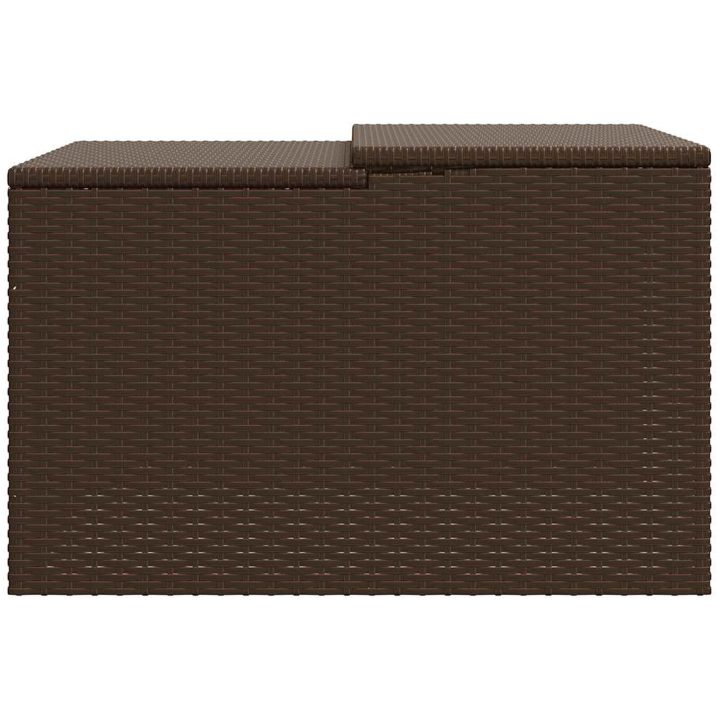 Garage för robotgräsklippare brun 86x90x52/57 cm konstrotting vidaXL – bild 7