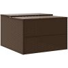 Garage för robotgräsklippare brun 86x90x52/57 cm konstrotting vidaXL – miniatyr 8