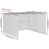 Garage för robotgräsklippare brun 86x90x52/57 cm konstrotting vidaXL – miniatyr 10
