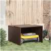 Garage för robotgräsklippare brun 86x90x52/57 cm konstrotting vidaXL – miniatyr 1