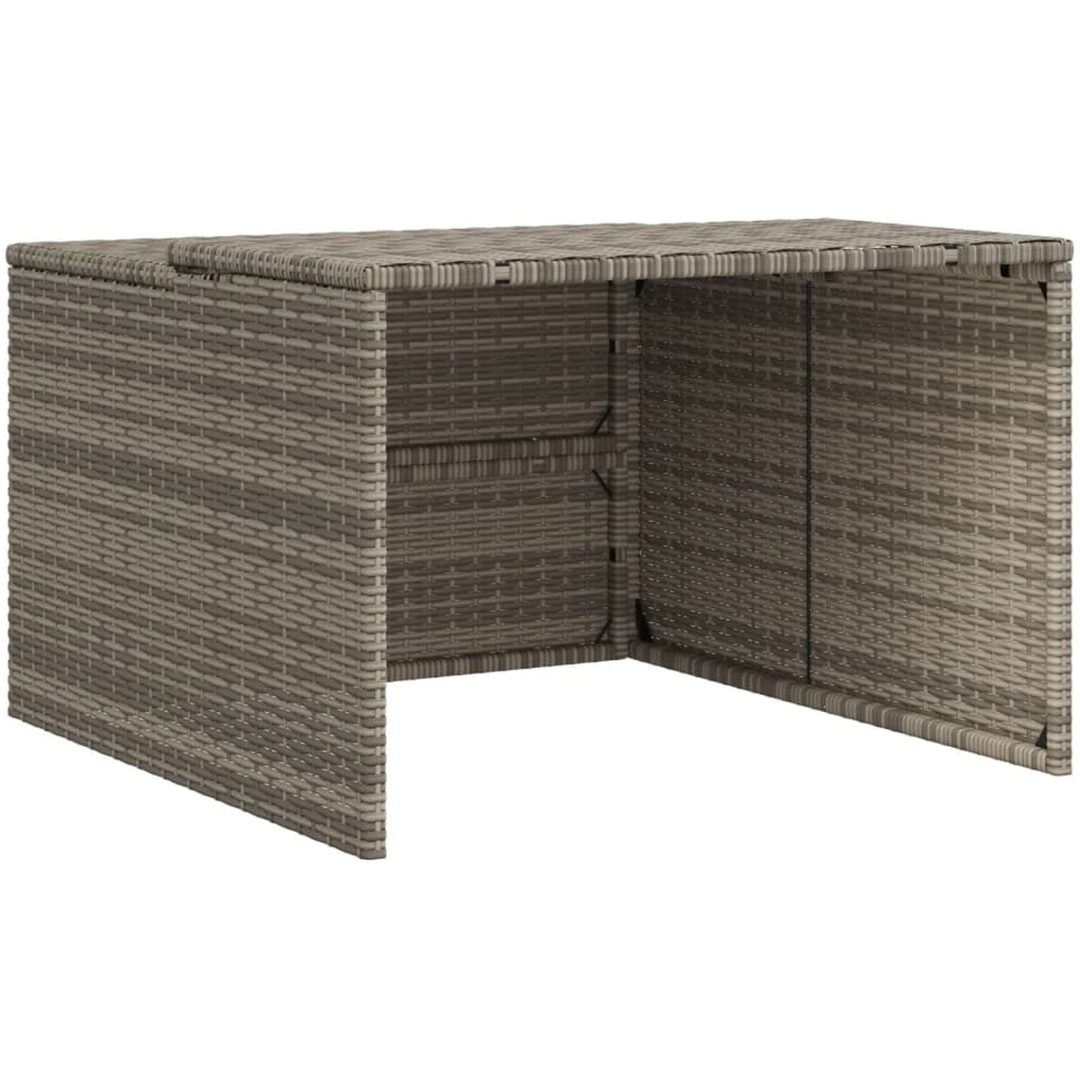 Garage för robotgräsklippare grå 86x90x52/57 cm konstrotting vidaXL – bild 2