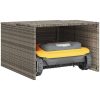 Garage för robotgräsklippare grå 86x90x52/57 cm konstrotting vidaXL – miniatyr 4