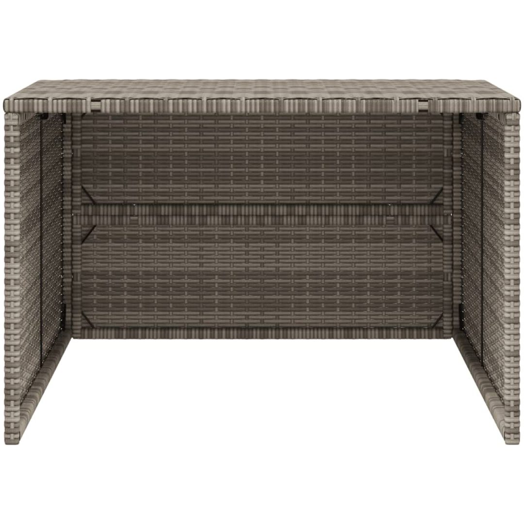 Garage för robotgräsklippare grå 86x90x52/57 cm konstrotting vidaXL – bild 5