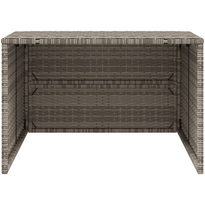 Garage för robotgräsklippare grå 86x90x52/57 cm konstrotting vidaXL – bild 5
