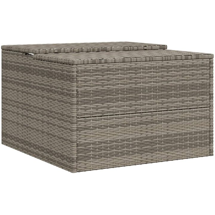 Garage för robotgräsklippare grå 86x90x52/57 cm konstrotting vidaXL – bild 7