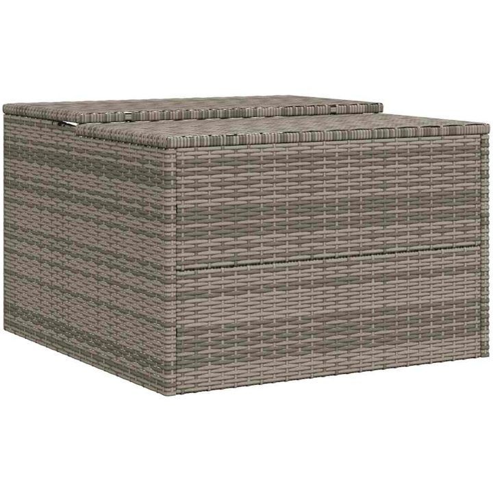 Garage för robotgräsklippare grå 86x90x52/57 cm konstrotting vidaXL – bild 8
