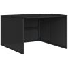 Garage för robotgräsklippare svart 86x90x52/57 cm konstrotting vidaXL – miniatyr 2