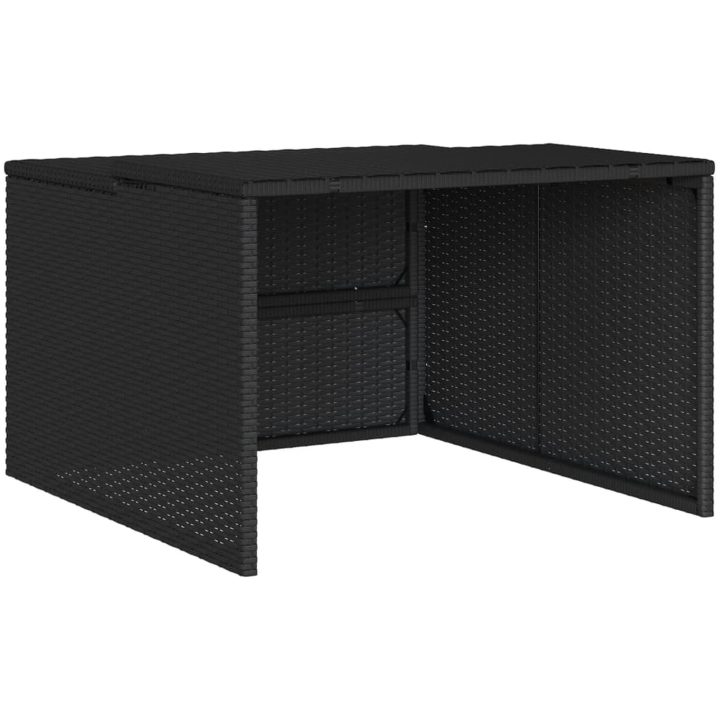 Garage för robotgräsklippare svart 86x90x52/57 cm konstrotting vidaXL – bild 2