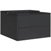 Garage för robotgräsklippare svart 86x90x52/57 cm konstrotting vidaXL – miniatyr 7