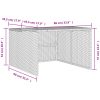 Garage för robotgräsklippare svart 86x90x52/57 cm konstrotting vidaXL – miniatyr 10