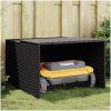 Garage för robotgräsklippare svart 86x90x52/57 cm konstrotting vidaXL – miniatyr 1