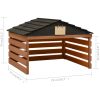 Garage för robotgräsklippare svart och brun 78x74x54 cm granträ vidaXL – miniatyr 7