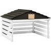 Garage för robotgräsklippare svart och vit 78x74x54 cm granträ vidaXL – miniatyr 1