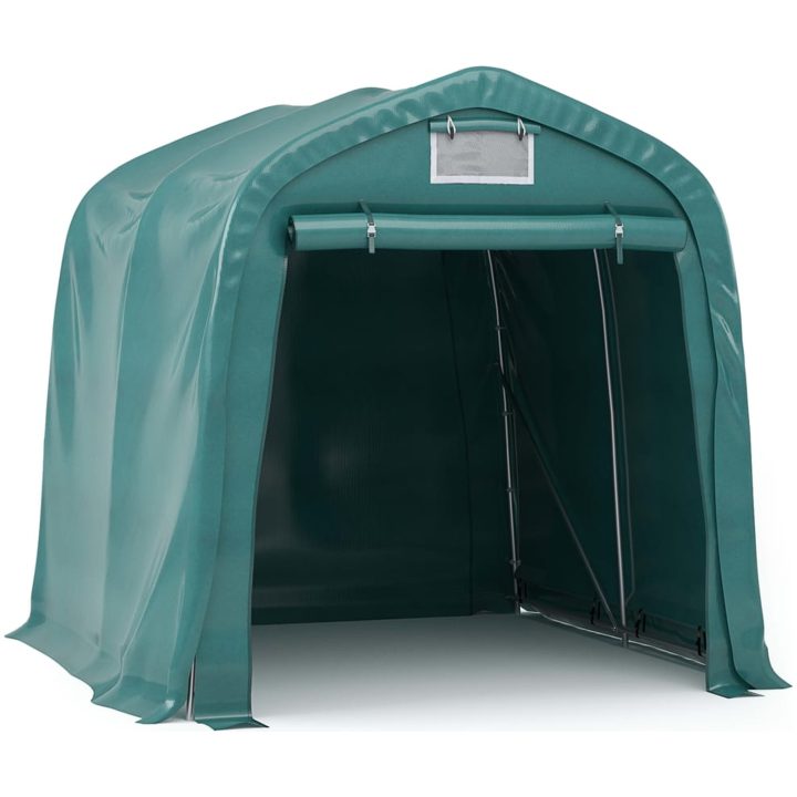 Garagetält PVC grön vidaXL 1.6 x 2.4 m – bild 2