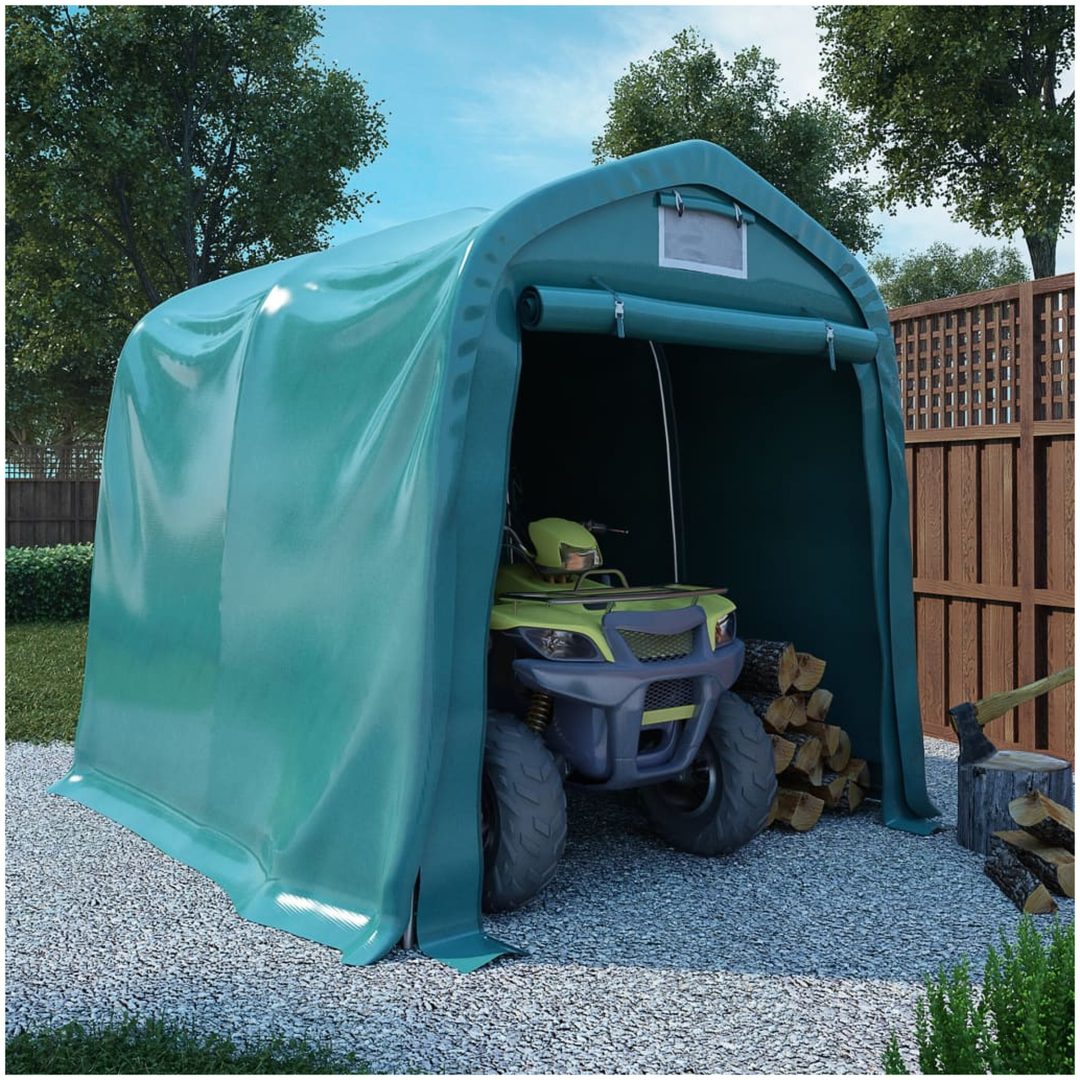 Garagetält PVC grön vidaXL 1.6 x 2.4 m