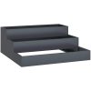 Garden Planter 3-Tier Antracit Stål vidaXL 90 x 90 x 35 cm – miniatyr 2