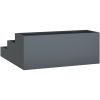 Garden Planter 3-Tier Antracit Stål vidaXL 90 x 90 x 35 cm – miniatyr 5